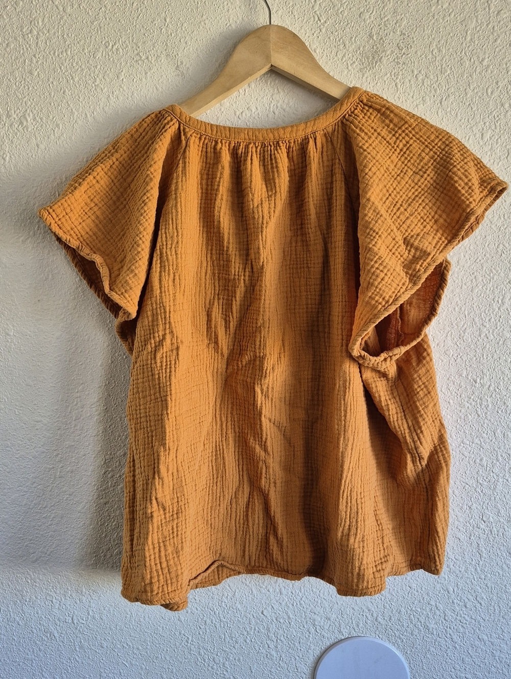 Universal Thread Plus Size Mustard Yellow Blouse Womens Size XXL - Picture 4 of 6